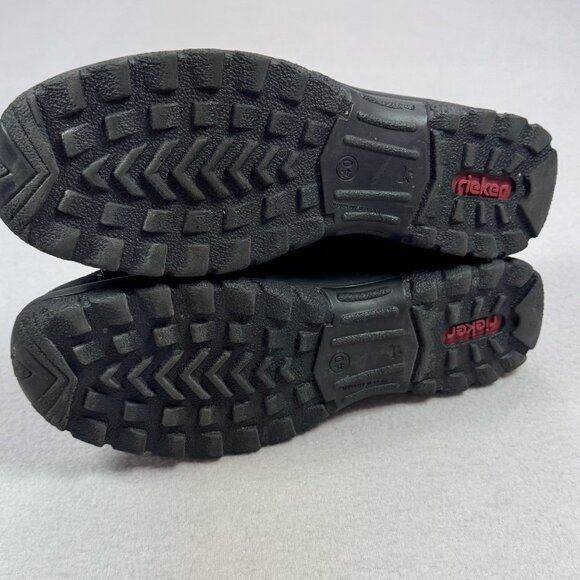 Rieker Womens Black SlipOn Shoes Antistress EU 40  US 9 Antistress Leather Clogs - Picture 7 of 15